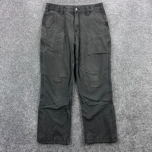 Vintage Carhartt Carpenter Pants Mens 32x30 Faded Gray Heavy Canvas Work Baggy